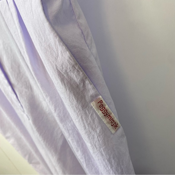 Vintage Peggy Mrazik Medium Lilac Puple Jumpsuit Full Length Button Up - Picture 6 of 6